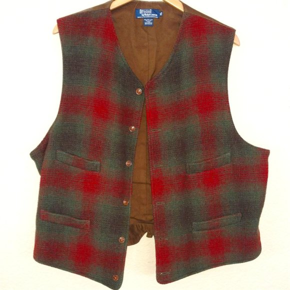 Polo Ralph Lauren Other - Polo Ralph Lauren Mens XLarge Multicolor Vest Jacket Wool Vintage
